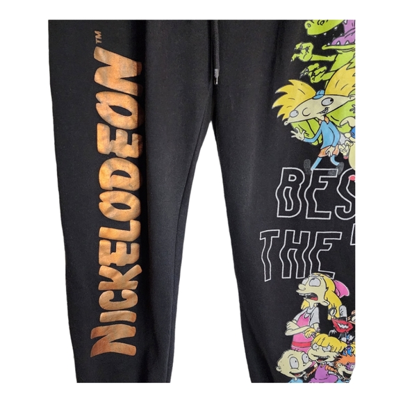 Nickelodeon The Best of the 90's Rugrats Black Sweatpants Joggers - Picture 5 of 14